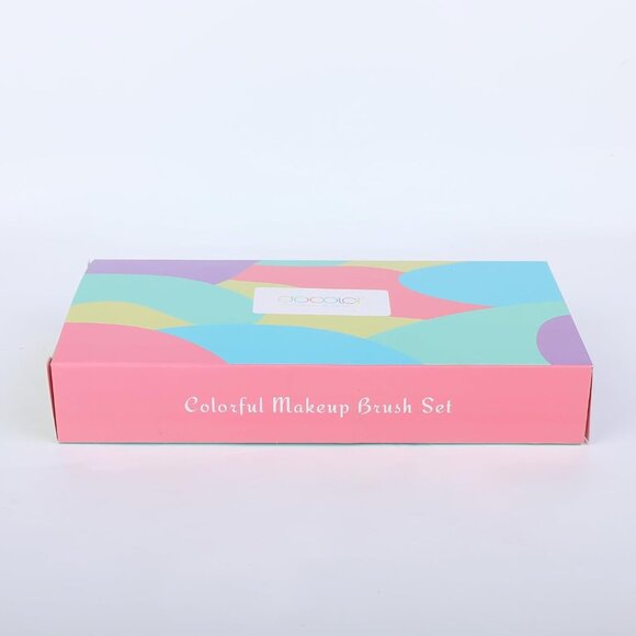๐ Makeup Colourful Brush Set Foundation Blending Face Powder Eyeshadow Rainbow - Picture 11 of 15